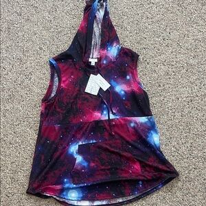 Loudmouth Cosmic Print Sleeveless Hoodie